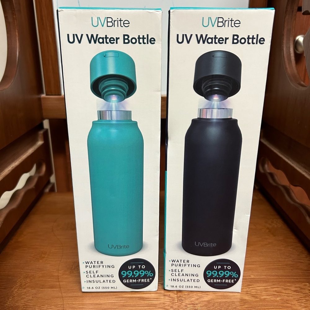 UV brite water bottles